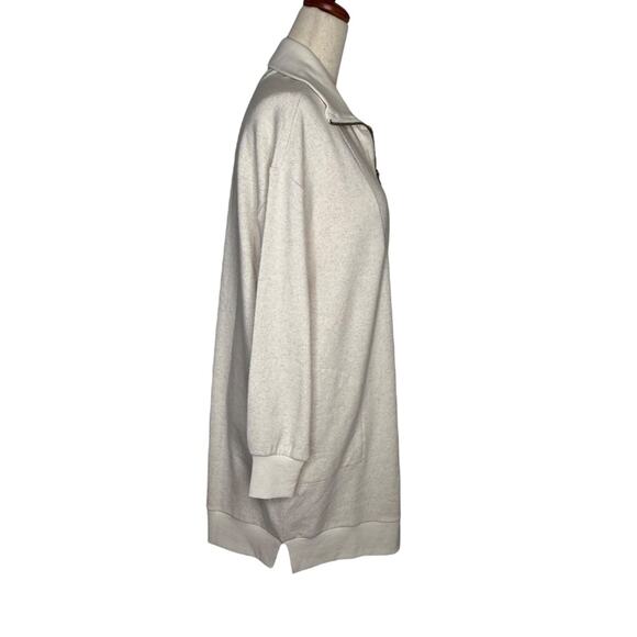 NWOT Faherty Legent Quarter Zip Long Sleeve Off White Minidress – Small - Picture 8 of 9